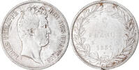 France 5 Francs Coin, Louis-Philippe, Rouen, Silver -