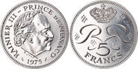 Monaco 5 Francs Coin, Rainier III, Copper-nickel, KM:150 -