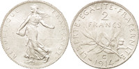 France 2 Francs Coin, Semeuse, Castelsarrasin, Silver, KM:845.2 -