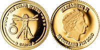 Fiji 10 Dollars Coin, Elizabeth II, BE, Gold, KM:219 -