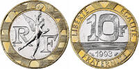 France 10 Francs Génie, Monnaie de Paris, BU, Bi-Metallic, NGC -