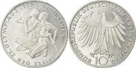 GERMANY - FEDERAL REPUBLIC 10 Mark Coin, Karlsruhe, Silver -