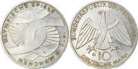 GERMANY - FEDERAL REPUBLIC 10 Mark Coin, Karlsruhe, Silver -