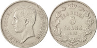 Belgium 5 Francs, 5 Frank Coin, Nickel, KM:98 -