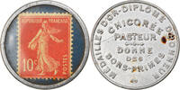 France 10 Centimes Coin, Chicorée Pasteur, Timbre-Monnaie -