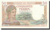 France 50 Francs Cérès, 1937-09-09, Fayette:18.3, KM:85a -
