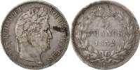 France 5 Francs Coin, Louis-Philippe, Marseille, Silver -