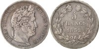 France 5 Francs Coin, Louis-Philippe, Marseille, Silver -