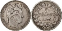 France 5 Francs Coin, Louis-Philippe, Lyon, Silver -