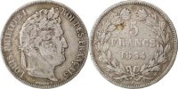 France 5 Francs Coin, Louis-Philippe, Toulouse, Silver -