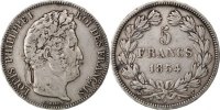 France 5 Francs Coin, Louis-Philippe, Nantes, Silver -