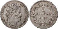 France 5 Francs Coin, Louis-Philippe, Lille, Silver -