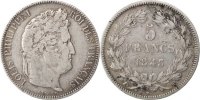 France 5 Francs Coin, Louis-Philippe, Lille, Silver -