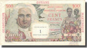 French Antilles 1 Nouveau Franc on 100 Francs Undated (1961), KM:1a -