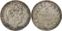 France 5 Francs Coin, Louis-Philippe, Bordeaux, Silver -