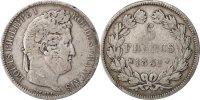 France 5 Francs Coin, Louis-Philippe, Marseille, Silver -
