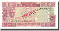 Guinea 50 Francs Banknote, 1960-03-01, Specimen, KM:12s -