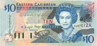 East Caribbean States 10 Dollars Banknote, Undated (2000), KM:38a -