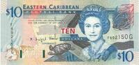 East Caribbean States 10 Dollars Banknote, Undated (2000), KM:38g -