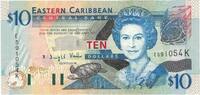 East Caribbean States 10 Dollars Banknote, Undated (2000), KM:38k -