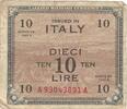 Italy 10 Lire Banknote, Undated (1943), KM:M19b -