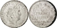 France 5 Francs Coin, Louis-Philippe, Lille, Silver -