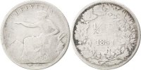 Switzerland 1/2 Franc Coin, Silver, KM:8 -