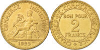France 2 Francs Coin, Chambre de commerce, Aluminum-Bronze -