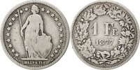 Switzerland Franc Coin, Silver, KM:24 -