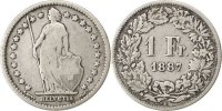 Switzerland Franc Coin, Silver, KM:24 -