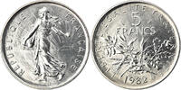 France 5 Francs Coin, Semeuse, Paris, FDC, Nickel Clad -