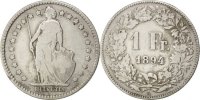 Switzerland Franc Coin, Silver, KM:24 -