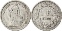 Switzerland Franc Coin, Silver, KM:24 -