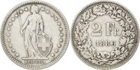 Switzerland 2 Francs Coin, Silver, KM:21 -