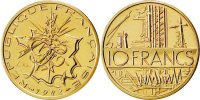 France 10 Francs Coin, Nickel-brass, KM:P743, Gadoury:186.P1 -