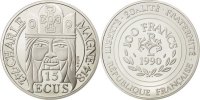 France 100 Francs-15 Ecus Coin, Silver, KM:989 -