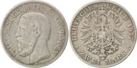 German States 2 Mark Coin, BADEN, Friedrich I, Stuttgart -