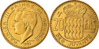 Monaco 20 Francs, Vingt Coin, Rainier III, Aluminum-Bronze -