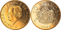 Monaco 10 Francs Coin, Rainier III, Copper-Nickel-Aluminum -