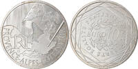 France 10 Euro Provence-Alpes-Cote d'Azur, Paris, Silver -