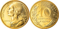 France 10 Centimes Coin, Marianne, Paris, Aluminum-Bronze -