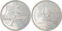 France 100 Francs Coin, Ice Skating Couple, Albertville 92 -