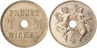 France 4 Centimes Coin, Nickel, Gadoury:259.3 -