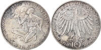 GERMANY - FEDERAL REPUBLIC 10 Mark Coin, Karlsruhe, Silver -