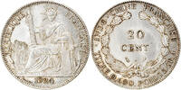 FRENCH INDO-CHINA 20 Cents Coin, Paris, Silver, KM:17.1 -