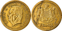 Monaco 2 Francs Coin, Louis II, undated (1945), Aluminum-Bronze -