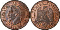 France 2 Centimes Coin, Napoleon III, Bordeaux, Bronze -