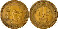 Monaco Franc Coin, Louis II, Poissy, Aluminum-Bronze, KM:111 -