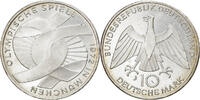 GERMANY - FEDERAL REPUBLIC 10 Mark Coin, Hambourg, Silver -