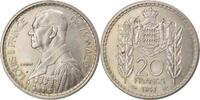 Monaco 20 Francs, Vingt Coin, Louis II, Paris, Copper-nickel -